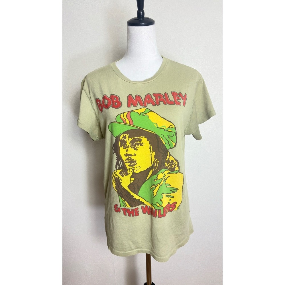 MadeWorn Bob Marley Distressed Band T-Shirt Size Small Retro Vintage Inspired